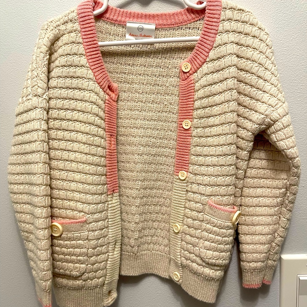 Cream and Pink girls Hanna andersson dress